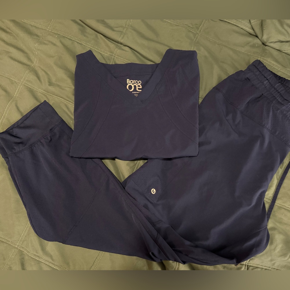 Barco One Navy Blue Scrub Set